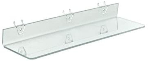 Plastic Shelves in Clear 20 W x 2 H x 4 D Inches - Pack of 4