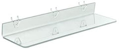 Plastic Shelves in Clear 20 W x 2 H x 4 D Inches - Pack of 4