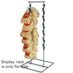 Double Clip Strip Display Rack in Black 7.5 W X 24 H Inches