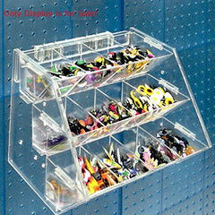 3 Step Slatwall Tray 11.25 W x 9 H x 9 D Inches with 12 Compartments