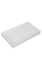 White Open Top Large Trays 14.75 L x 8.25 W x 1 D Inches - Case of 10