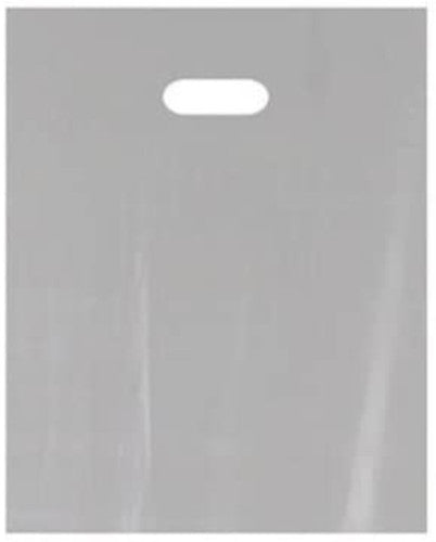 Low Density Medium Merchandise Bags in Gray 12 x 15 Inches - Count of 1000