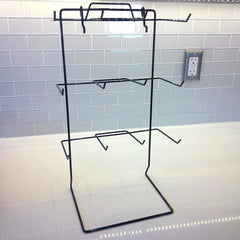 Countertop Display Rack in Black 17.75 H x 10 W Inches with 12 Hooks