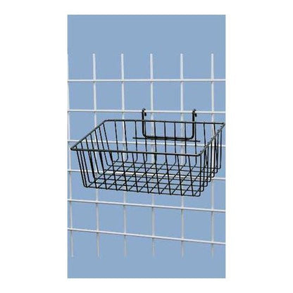 Mini Wire Grid Basket in Black 12 L x 8 W x 4 D Inches