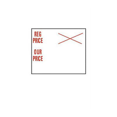 Red & White Pricing Labels