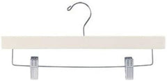 Skirt/Pant Hanger in Ivory 14 Long Inches with Silver Hook - Pack of 50