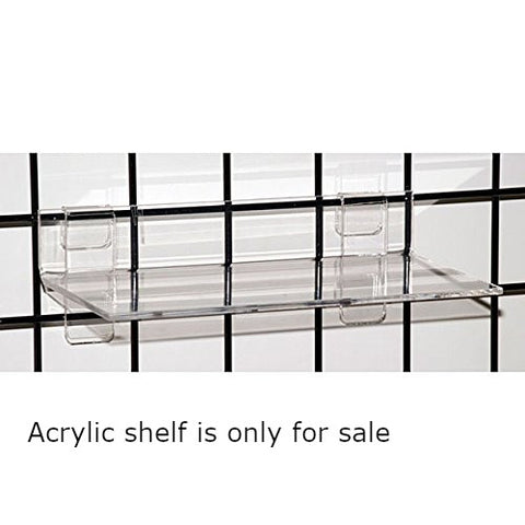 Acrylic Clear Grid Shelf 12 W x 6 D x 0.25 Thic Inches - Count of 10