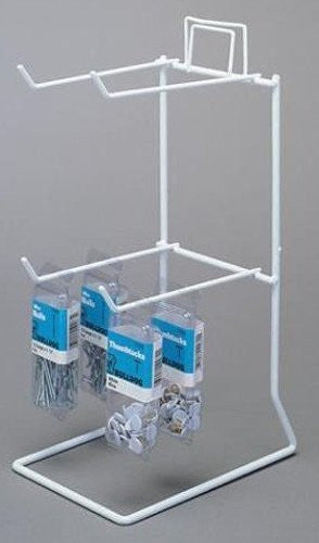 Peg Hook Counter Display Rack in White