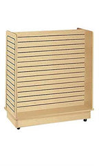 Slatwall Gondola Unit in Maple 48 L x 24 W x 54 H Inches with Casters