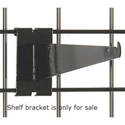 Gridwall Shelf Bracket in Black 10 Inches Long