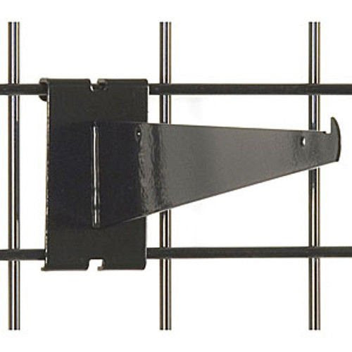 Gridwall Shelf Bracket in Black 10 Inches Long