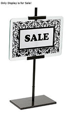 Glass Large Sign Holder in Clear 8.5 H x 11 W Inches with Bronze Stand