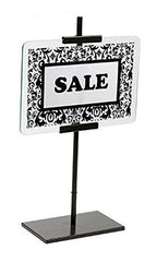 Glass Large Sign Holder in Clear 8.5 H x 11 W Inches with Bronze Stand
