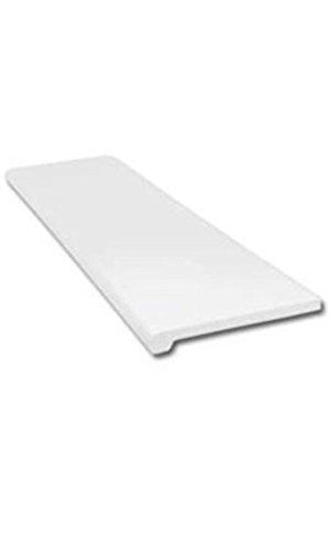 Bullnose Injection Molded Shelf in White 13 W x 48 L Inches