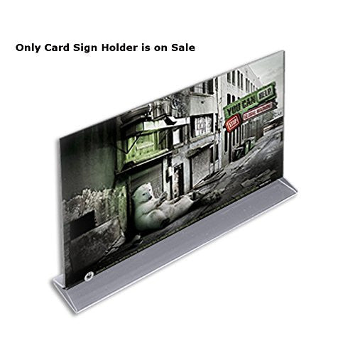 Double Side Sign Holder in Clear 14 W x 8.5 H Inches - Pack of 10