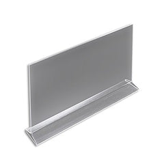 Double Side Sign Holder in Clear 14 W x 8.5 H Inches - Pack of 10