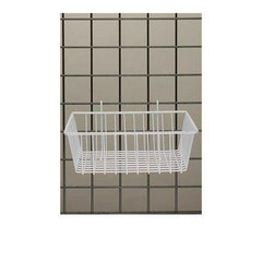 Mini Wire Grid Basket in White 12 L x 12 W x 4 D Inches - Box of 3