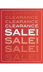 2 Red with White Lettering Clearance Sale Poster