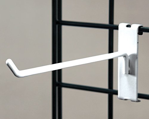 Grid Hook in White 6 Inches Long for 3 Inch Slot OC Gridwall - Box of 25