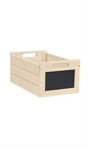 Natural Wood Small Chalkboard Crate 8.5 W x 13.75 D x 6.5 H Inches