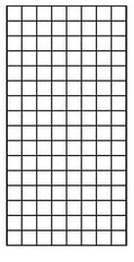 Double Wire Grid Edged Panel in White 12 x 60 Inches - Pack of 4