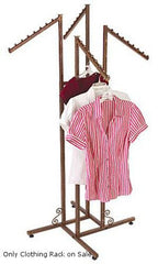 4 Way Boutique Clothing Rack in Cobblestone 48 x 72 H Inches with Slant Arms