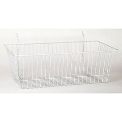 Wire Basket in White 24 W x 12 D x 8 H Inches