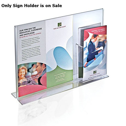 Acrylic Clear Double Sided Sign Holder 14 W x 11 H Inches - Count of 2