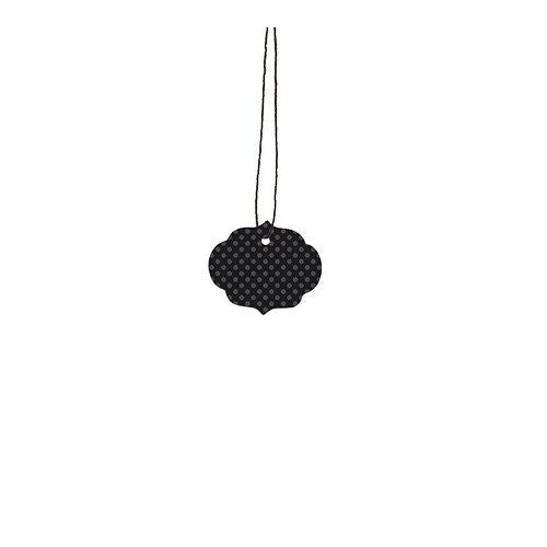 Oval Small Price Tags in Black Dots 1.5 H x 1.5 W Inches - Pack of 500