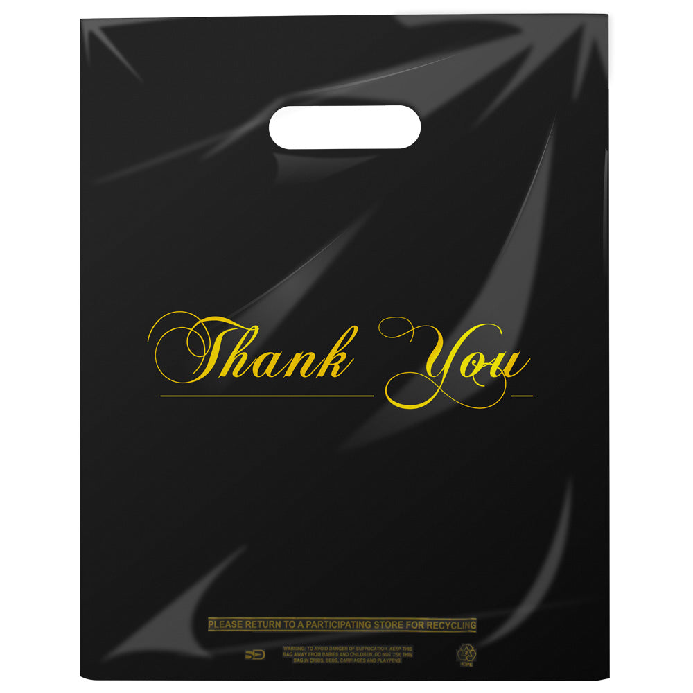 Plastic Thank You Bags 12 W x 15 H Inches - Count of 1000