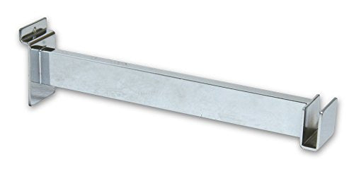 Hangrail Bracket in Chrome 12 Inches Long for Slatwall