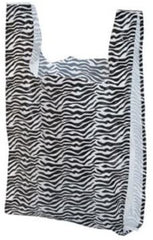 Zebra Skin Medium Shopping Bags 11.5 x 6 x 21 Inches - Count of 500