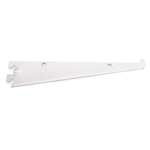 Shelf Bracket in Chrome 8 Inches Long Fits 0.5 Inch Slot OC - Set of 10