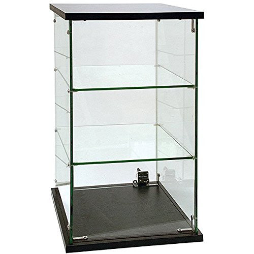 Frameless Glass Countertop Showcase 13 W x 13 D x 24 H Inches