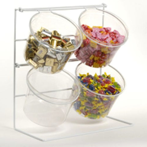 4 Jar Plastic Counter Top Display Rack