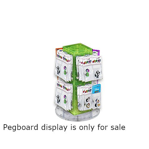 4 Sided Pegboard Counter Display in Black 4 W x 4 D x 13 H Inches