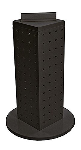 4 Sided Pegboard Counter Display in Black 4 W x 4 D x 13 H Inches