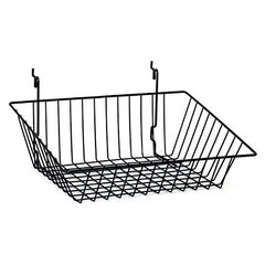 Sloping Wire Basket in Black 15 W x 12 D Inches - Box of 5