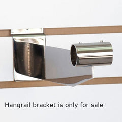 Slatwall Hangrail Bracket in Chrome 12 Inches Long - Box of 8