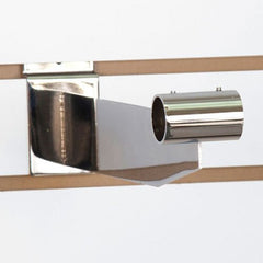 Slatwall Hangrail Bracket in Chrome 12 Inches Long - Box of 8