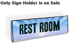 Wall Mount Sign Holder 5.5 W x 2.5 H Inches with Adhesive Tape - Lot of 10