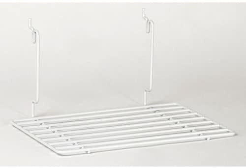 Flat Shelf in White 12 W x 8 D Inches Fits Slatwall - Count of 10