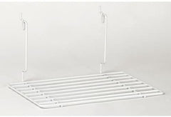 Flat Shelf in White 12 W x 8 D Inches Fits Slatwall - Count of 10