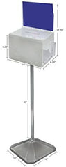 White Large Suggestion Box 11 W x 8.25 D x 8.25 H Inches with Lock and Key