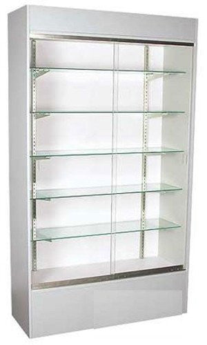 Wall Unit Display Case in Gray 84 H x 18 D x 48 L Inches with 5 Shelves