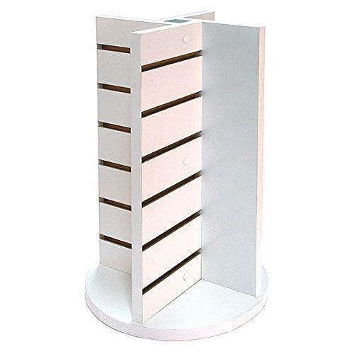 4 Way Countertop Spinner Display Rack in White 12 W x 12 D x 20.75 H Inches
