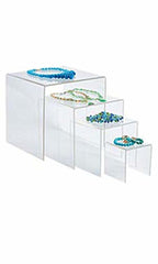 Nesting Display Risers in Clear - Set of 4