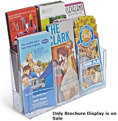 2 Tier Brochure Display in Clear 12.5 W x 3.75 D x 7 H Inches - Lot of 2