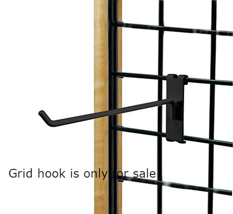 Grid Hooks in Black 6 Inches Long for Gridwall - Box of 25