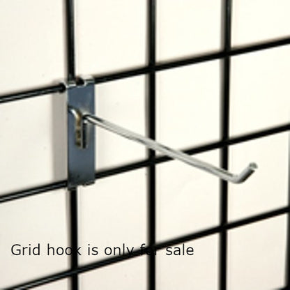 Grid Hook in Chrome 8 Inches Long for Gridwall - Box of 100